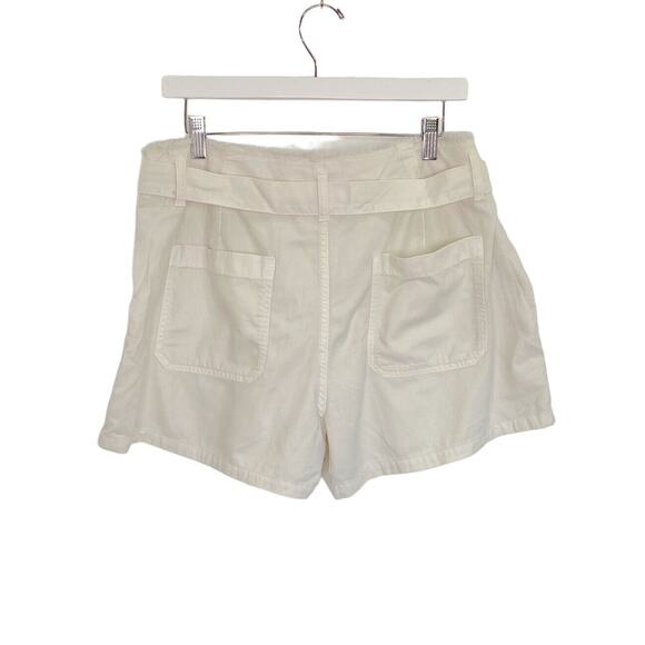 a.n.a. Women's Sz 16 High Waist Shorts Off-White w/ Belt Fringe Edge Waist - Picture 2 of 11